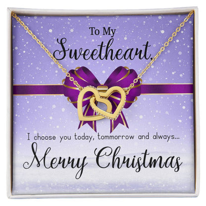 To My Sweetheart Necklace Interlocking Hearts Necklace