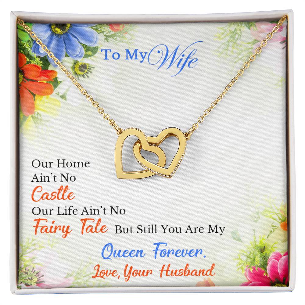 Husband To Wife Necklace Interlocking Hearts Necklace