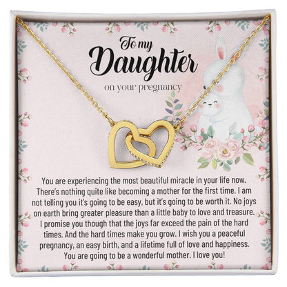 Pregnancy Gift For Daughter Baby Shower Gift Mom To Be Gift Expecting Mom Gift Pregnant Daughter Gift From Mom First Time Mother To Be Interlocking Hearts Necklace