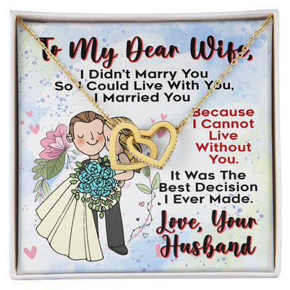 Gift For Wife - Interlocking Heart Necklace Interlocking Hearts Necklace