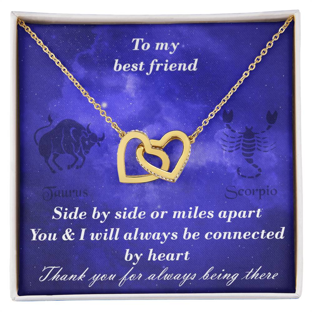 Taurus To Scorpio Best Friend Interlocked Hearts Necklace Interlocking Hearts Necklace