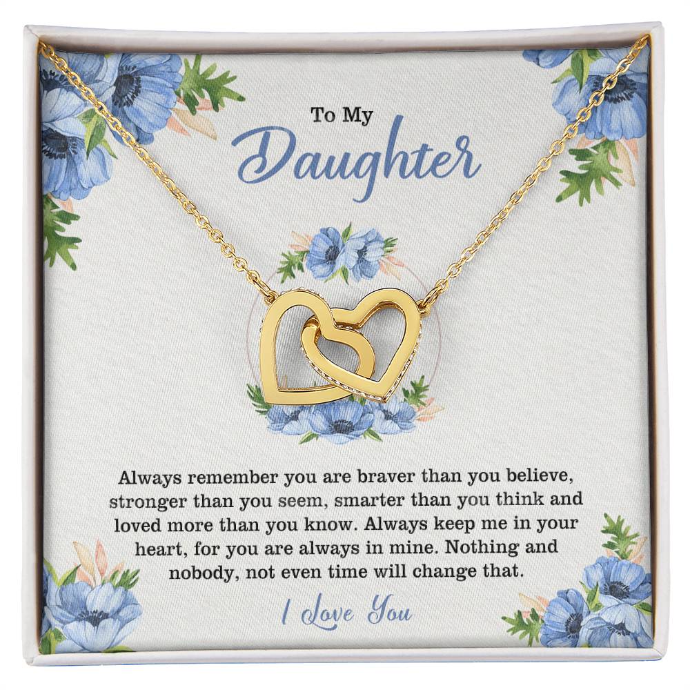 Loved More Than You Know Interlocking Hearts Necklace