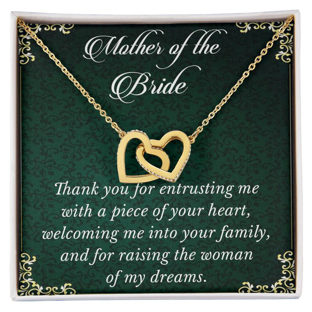 Mother Of The Bride Gift Personalized Mother Of The Bride Wedding Gift Mom Wedding Gift Mother Of The Bride Necklace Interlocking Hearts Interlocking Hearts Necklace