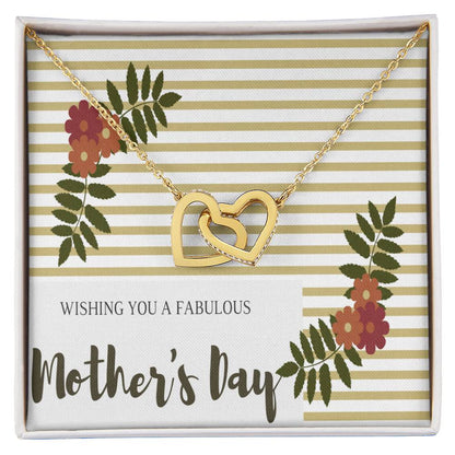 To My Lifeline My Mom Interlocking Hearts Necklace