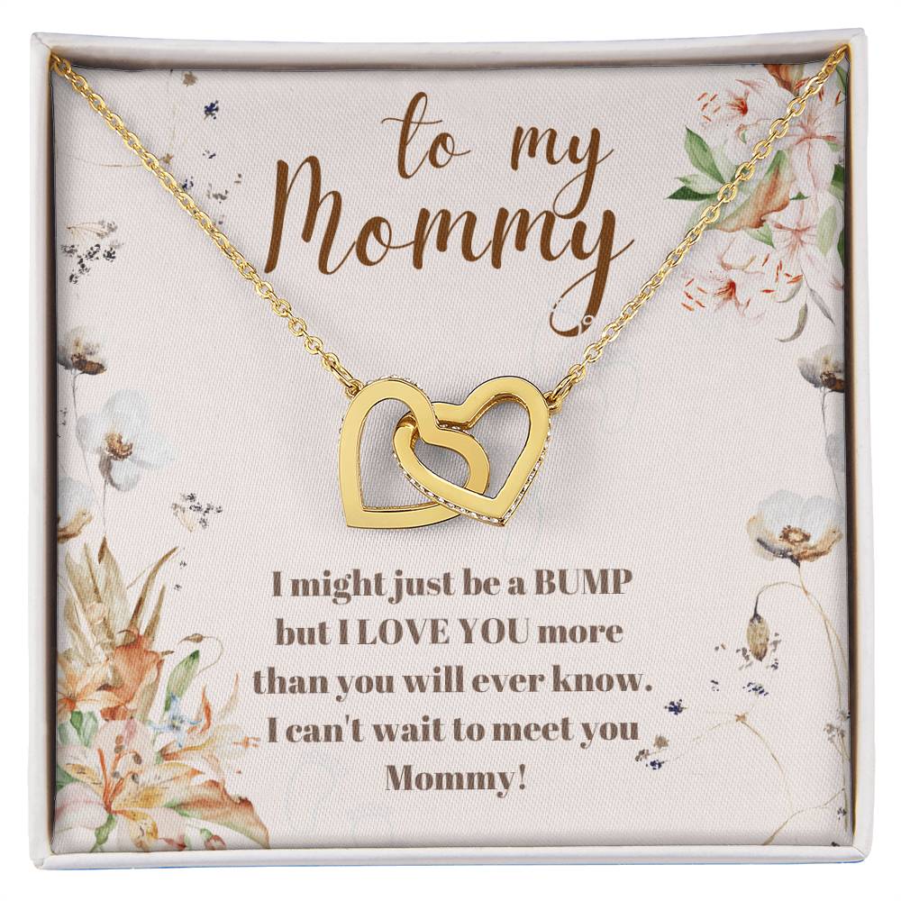 To My Mommy Gift For New Mom Interlocking Hearts Necklace