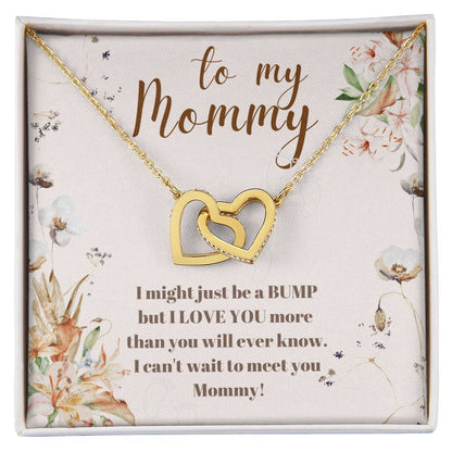 To My Mommy Gift For New Mom Interlocking Hearts Necklace