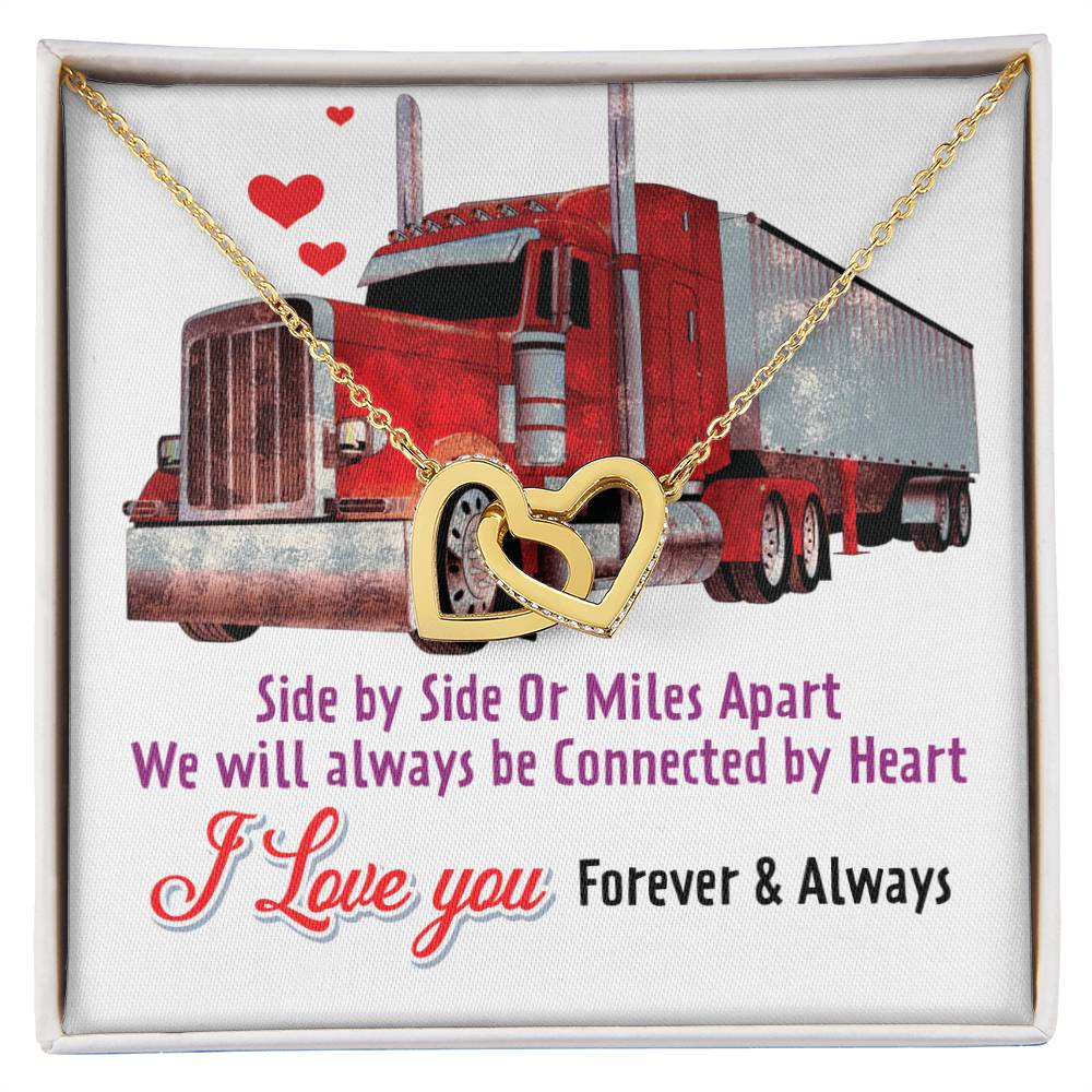 Trucker'S Wife-Interlocking Heart Necklace Interlocking Hearts Necklace