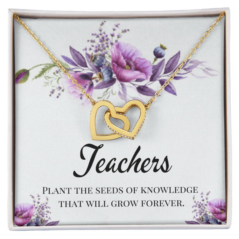 Best Gifts Forteachers From Students Interlocking Hearts Necklace