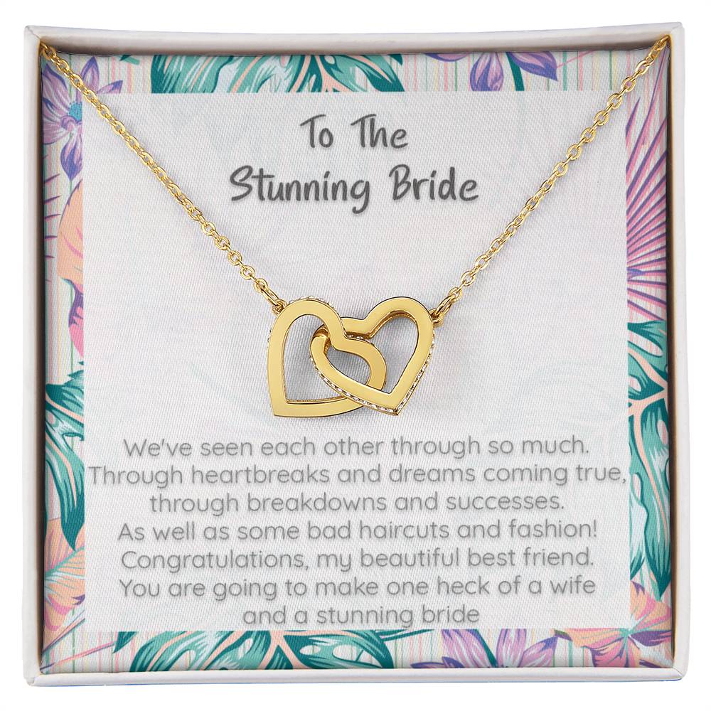 The Stunning Bride Gift Locked Heart Hearts Necklace Interlocking Hearts Necklace
