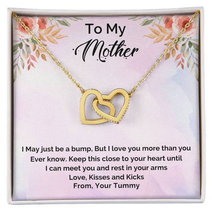 Mother'S Day Perfect Gift For Mom Interlocking Hearts Necklace