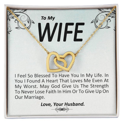 I Feel So Blessed To Have You In My Life - Interlocking Hearts Necklace