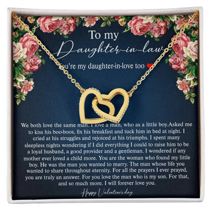 Mother-In-Law To Daughter-In-Law We Both Love The Same Man Interlocking Hearts Necklace