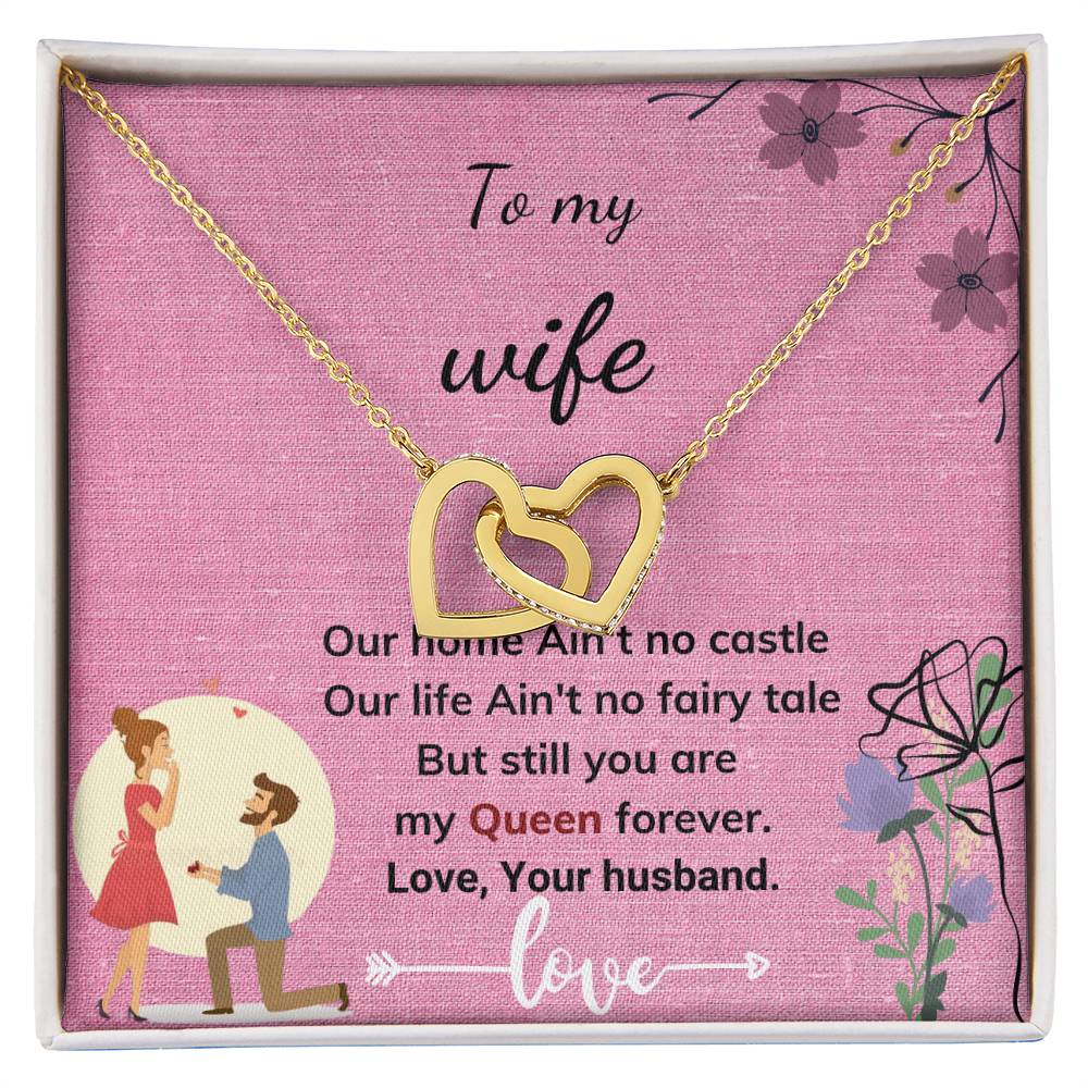 Gift To My Wife Interlocking Hearts Necklace