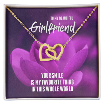 Interlocking Hearts - To My Beautiful Girlfriend Interlocking Hearts Necklace