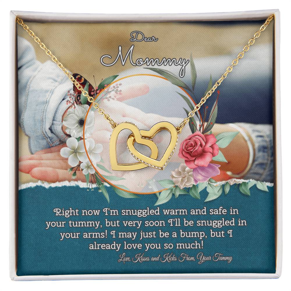 Mom To Be Gift Pregnancy Gift For Mom To Be Mommy Present From Unborn Baby Gift For Expecting Moms Interlocking Hearts Necklace