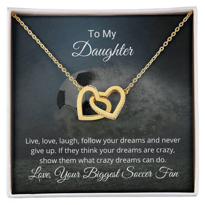Live Love Laugh Necklace Interlocking Hearts Necklace