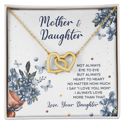 Interlocking Hearts Mother And Daughter Not Always Eye To Eye Interlocking Hearts Necklace