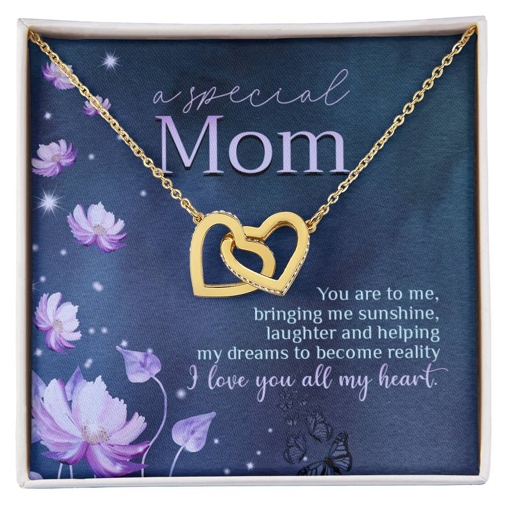 Special Mom Necklace Gift Interlocking Hearts Necklace