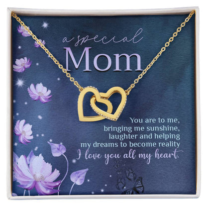 Special Mom Necklace Gift Interlocking Hearts Necklace