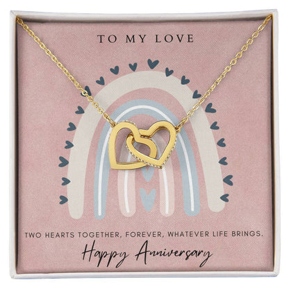 To My Love Interlocked Hearts Interlocking Hearts Necklace