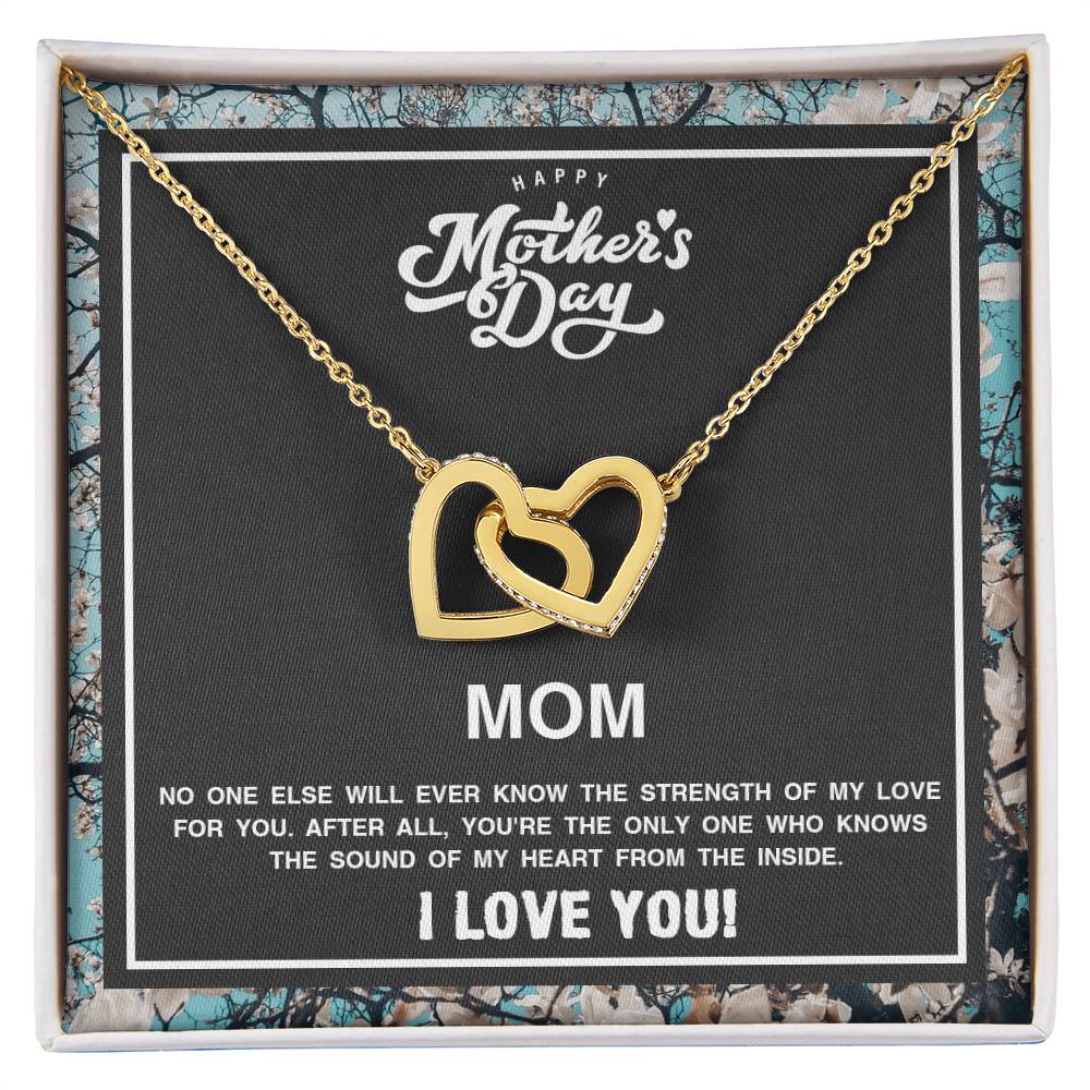 Happy Mother'S Day Gift For Mom Interlocking Hearts Necklace