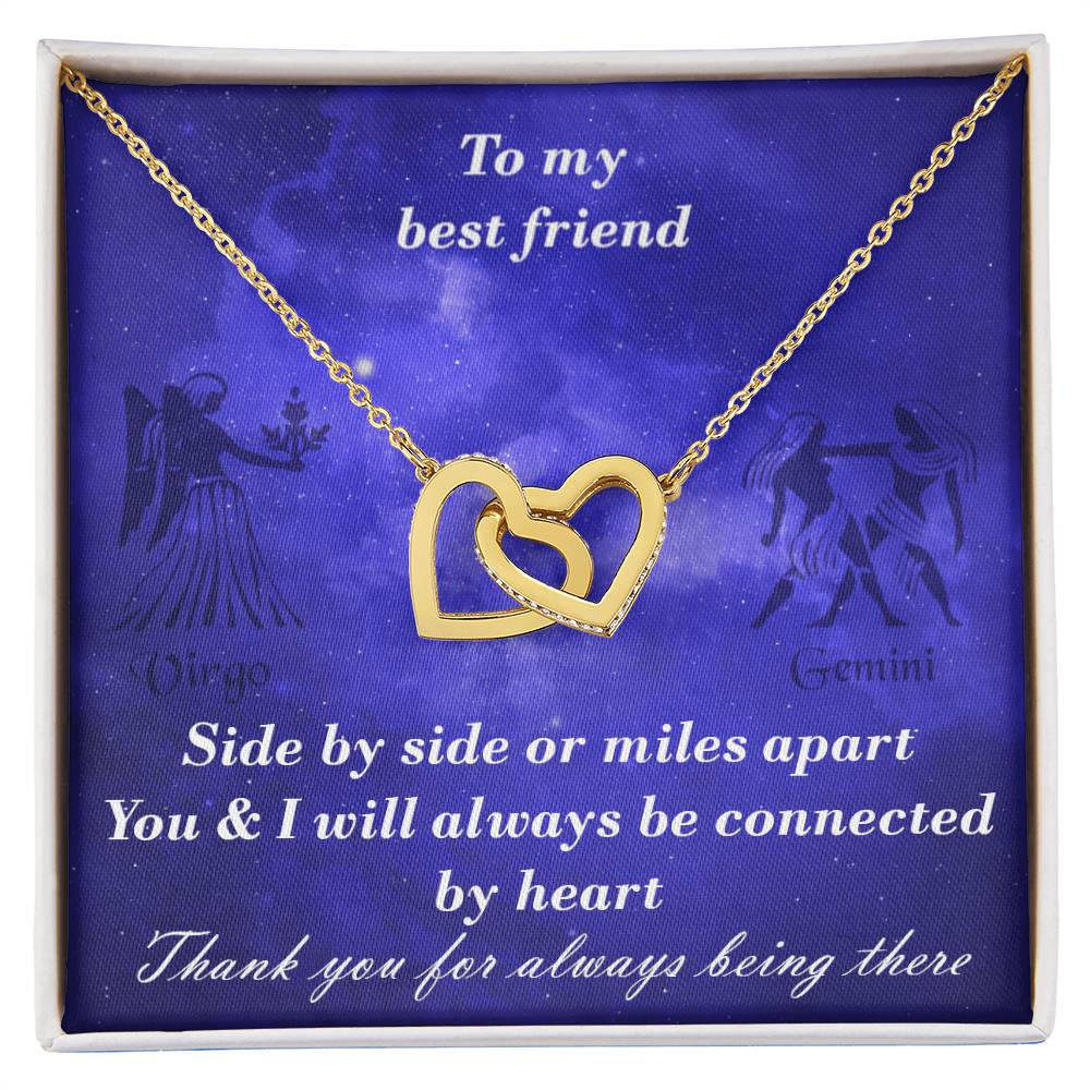 Virgo To Gemini Best Friend Interlocked Hearts Necklace Interlocking Hearts Necklace
