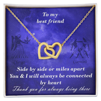 Virgo To Gemini Best Friend Interlocked Hearts Necklace Interlocking Hearts Necklace