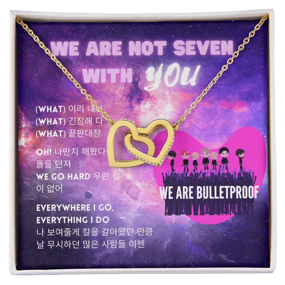 A.R.M.Y. Fan Necklace Christmas Gift Interlocking Hearts Necklace