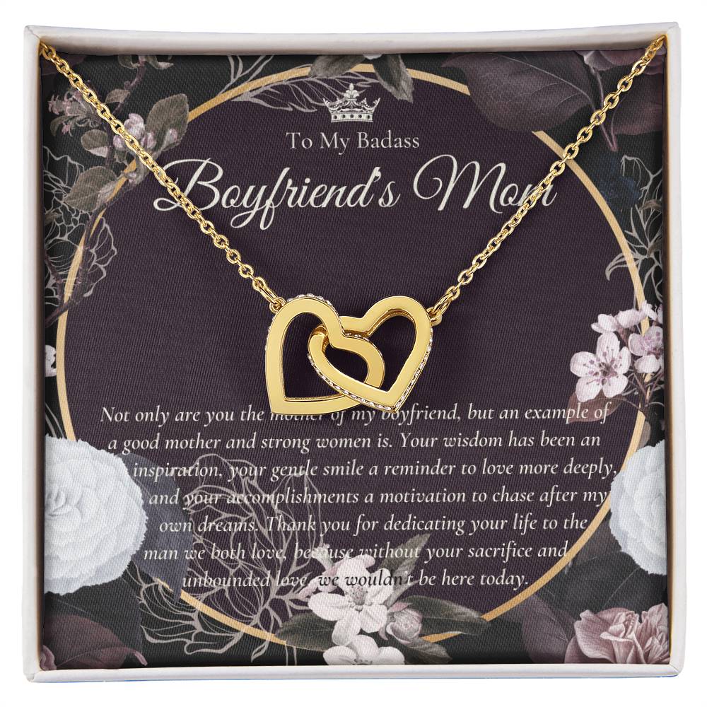 Gift For Boyfriend'S Mom Boyfriend'S Mom Necklace To My Boyfriend’S Mom Gift Mother’S Day Gift For Boyfriend'S Mom Interlocking Hearts Necklace