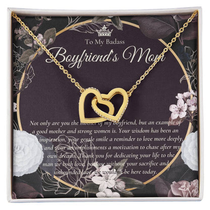 Gift For Boyfriend'S Mom Boyfriend'S Mom Necklace To My Boyfriend’S Mom Gift Mother’S Day Gift For Boyfriend'S Mom Interlocking Hearts Necklace