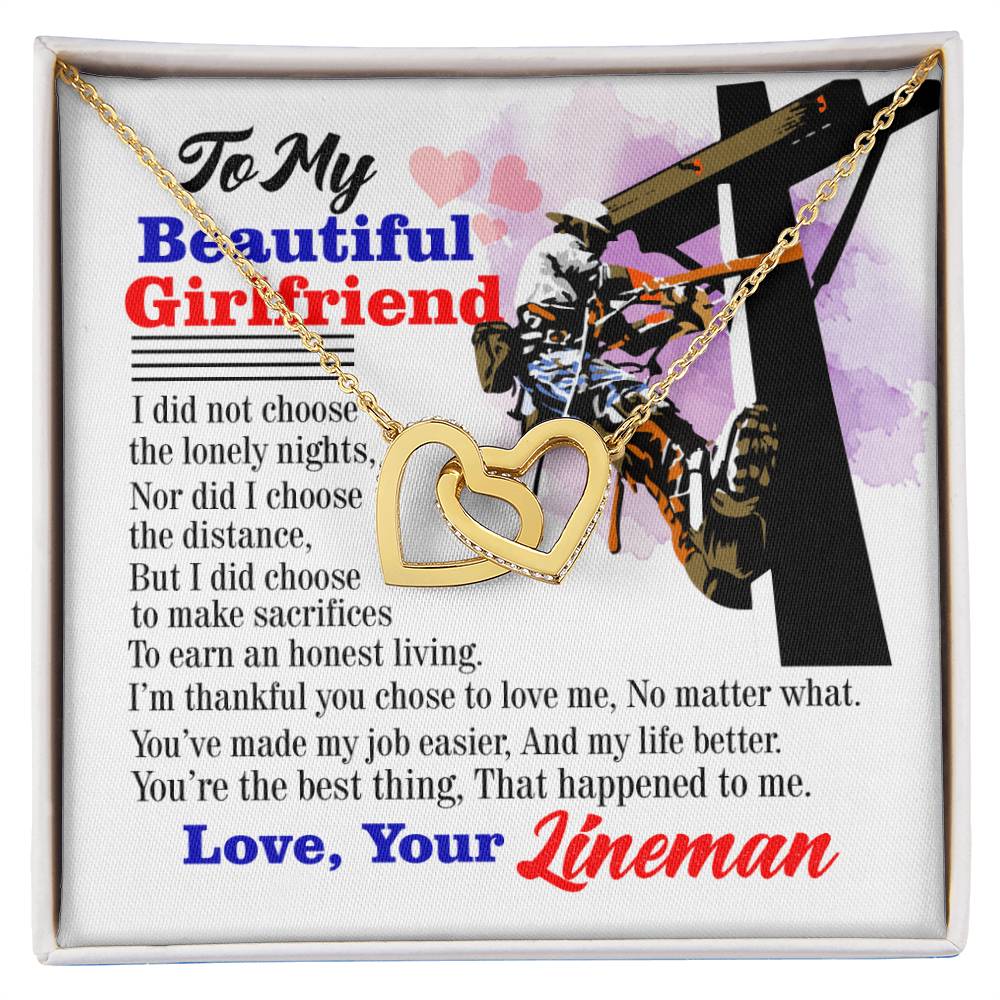 Lineman'S Girlfriend - Interlocking Heart Necklace Interlocking Hearts Necklace