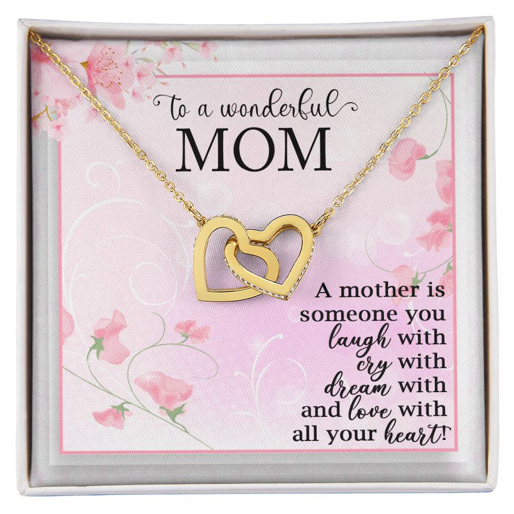 Interlocking Hearts For Mom Love With All Your Heart Interlocking Hearts Necklace