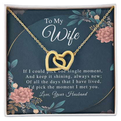The Moment I Met You - Interlocking Hearts Necklace