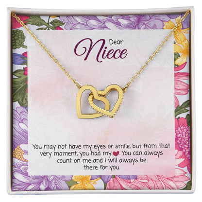 Interlocking Hearts Necklace For Niece