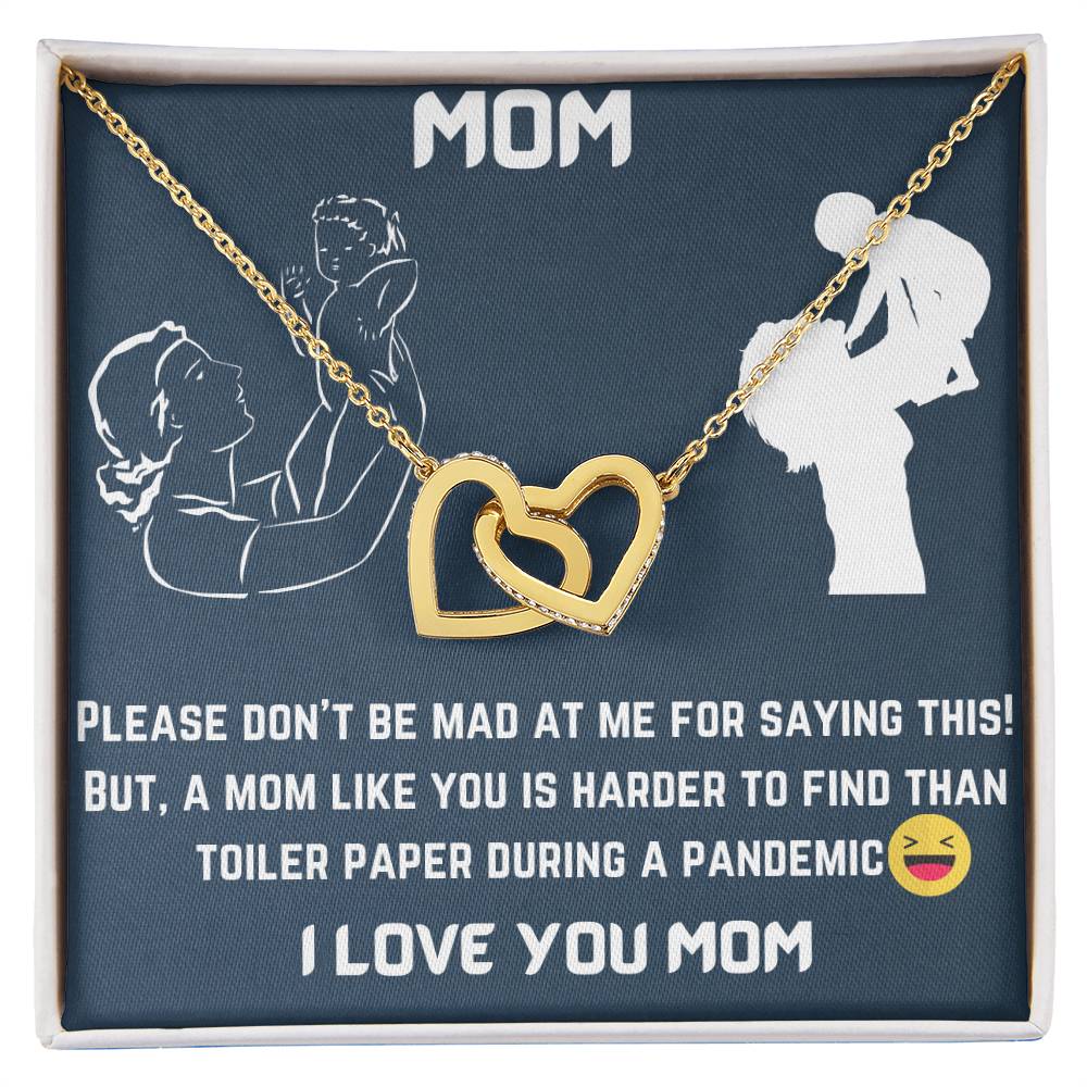 Interlocked Hearts Necklace For Mom Interlocking Hearts Necklace