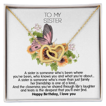 Give This Unique Necklace For Your Sister'S Birthday ! Interlocking Hearts Necklace