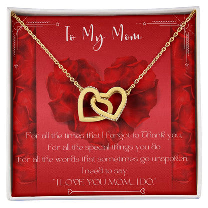 Mother'S Day Necklace To My Mom Necklace Mothers Day Gift From Daughter Mom Gift From Son Mom Necklace Interlocking Hearts Necklace