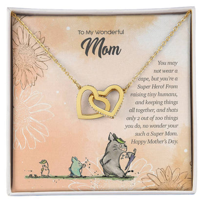 Special Edition Super Hero Mom Interlocked Heart Tm2V2 Interlocking Hearts Necklace