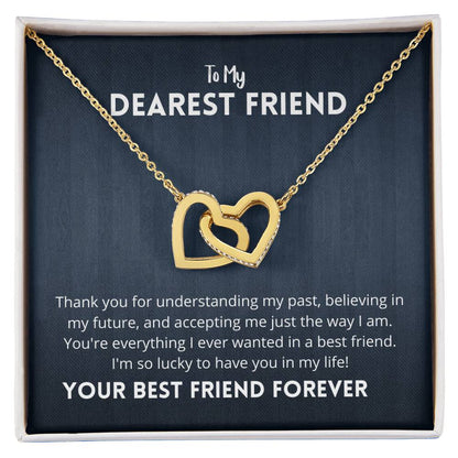 Thanks For Understanding My Past Necklace Interlocking Hearts Necklace