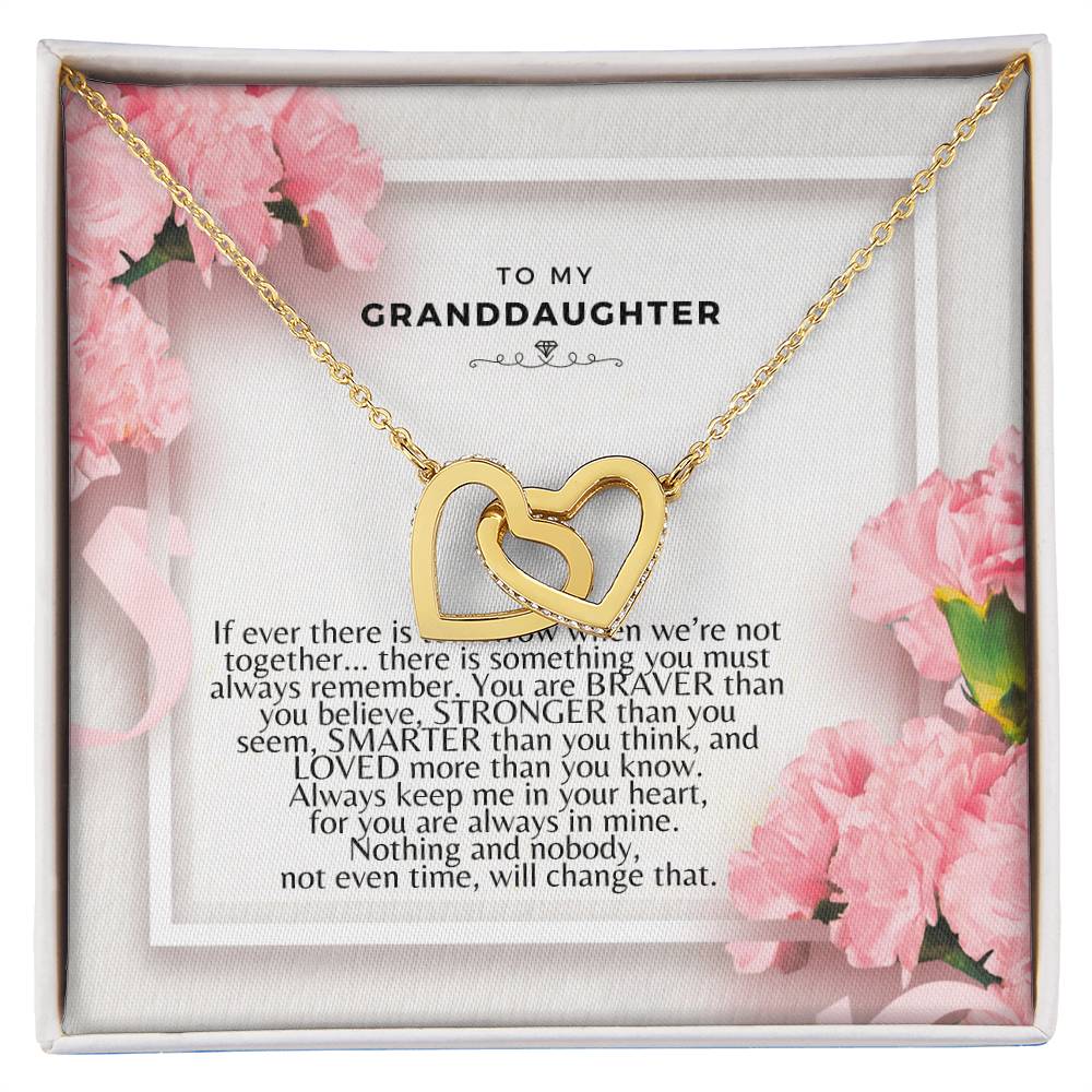 Interlocking Hearts - To Granddaughter Interlocking Hearts Necklace