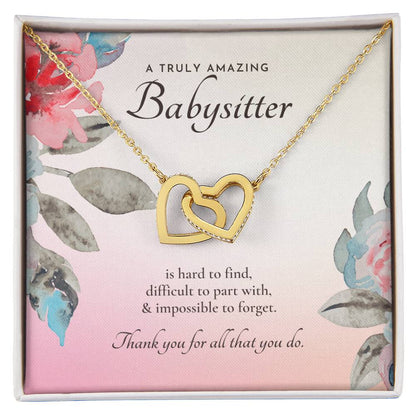 NANNYN~2 Interlocking Hearts Necklace