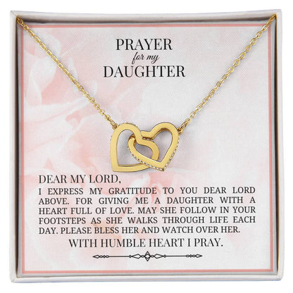 Prayer For My Daughter - Interlocked Hearts Necklace - By Zahara Interlocking Hearts Necklace