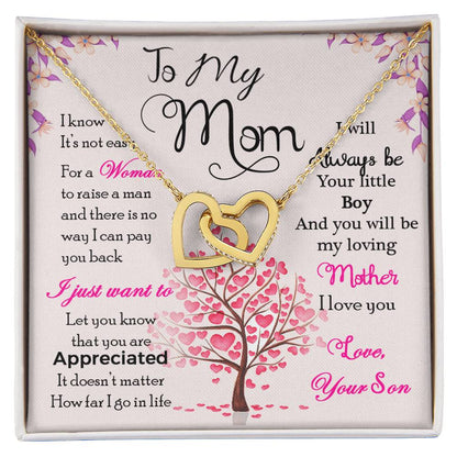 Mother'S Day Necklace Interlocking Hearts Necklace