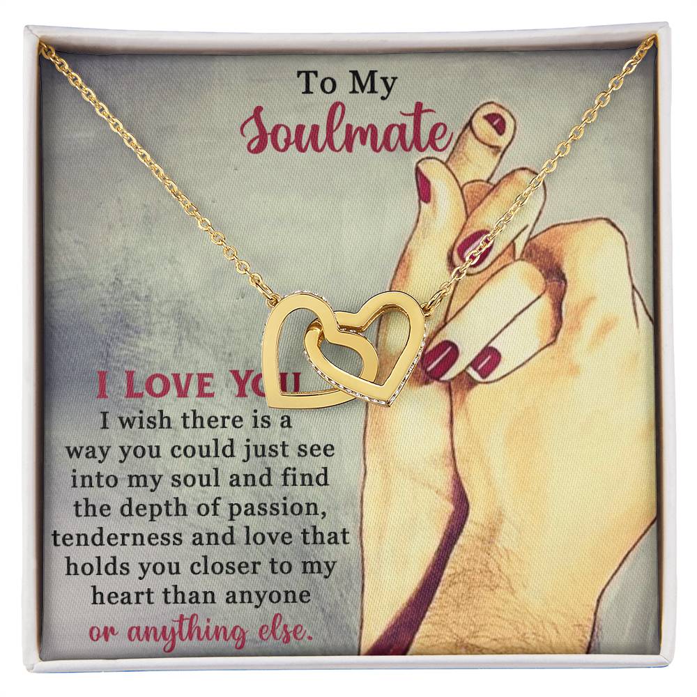 Interlocking Necklace For Soulmate Wife Interlocking Hearts Necklace