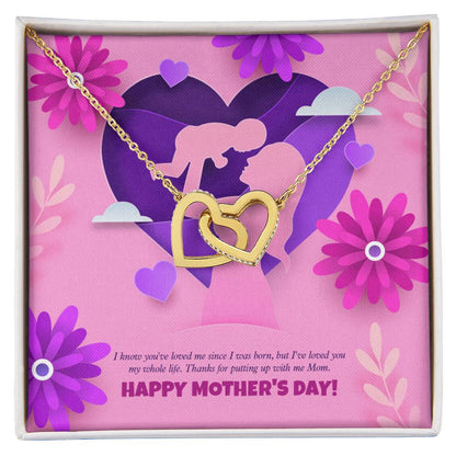 Happy Mother'S Day My First Love - Interlocking Hearts Necklace