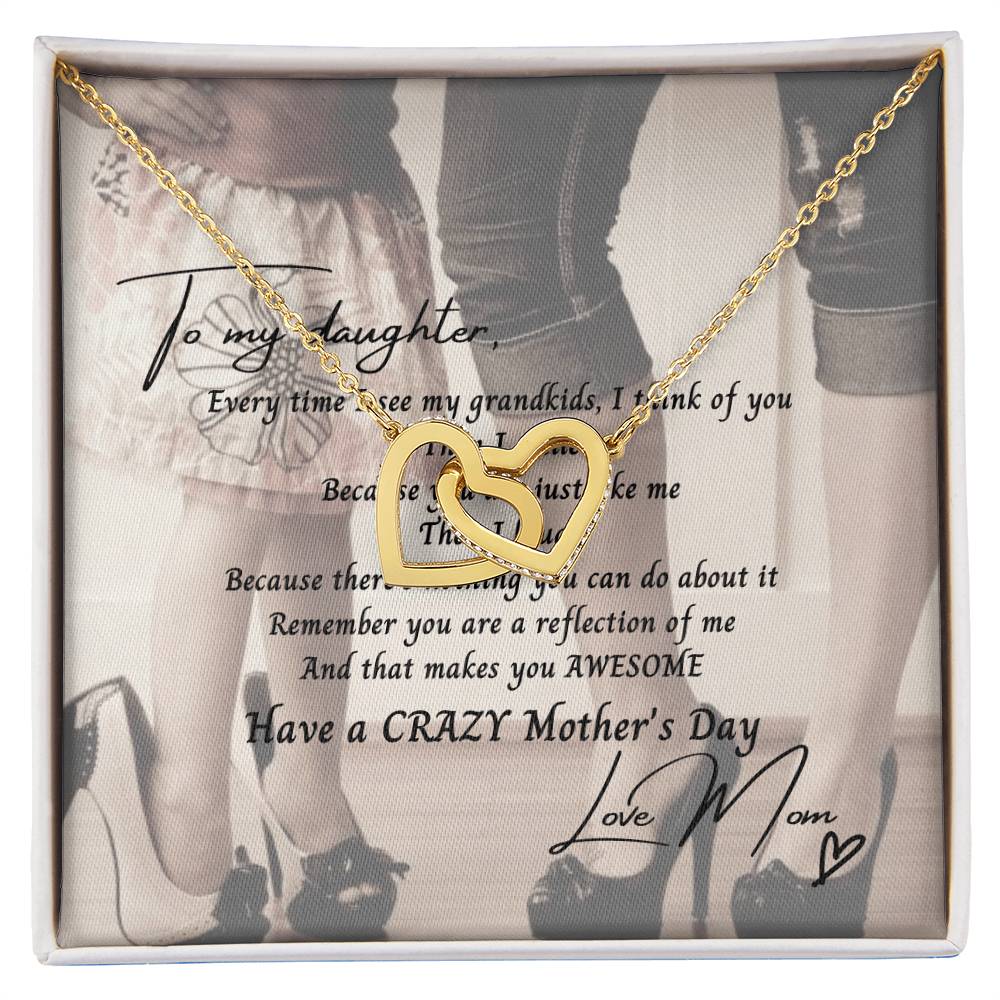 Luxury Interlocking Hearts - Mom To Daughter Interlocking Hearts Necklace