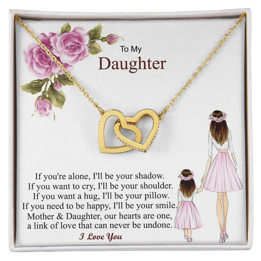 Gift For Daughter From Mon Daughter - Necklace Interlocking Hearts Necklace