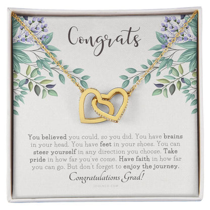 Graduation Gift Necklace Graduation Gift For Her College Graduation Gift For Her High School Senior Graduation Class Of Interlocking Hearts Necklace