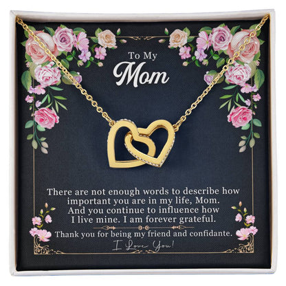 Mother'S Day Unique Gift - Interlocked Hearts Necklace Interlocking Hearts Necklace