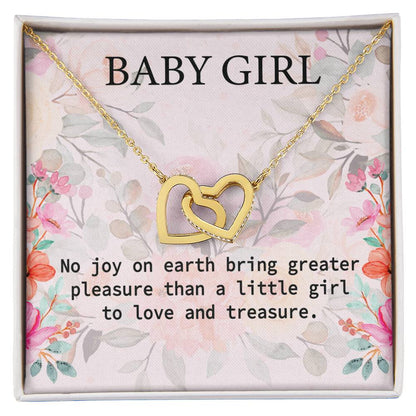 Mom To Be Gift Necklace It'S A Girl Necklace Gift New Baby Girl Gift For Mom It'S A Girl Jewelry Interlocking Hearts Necklace